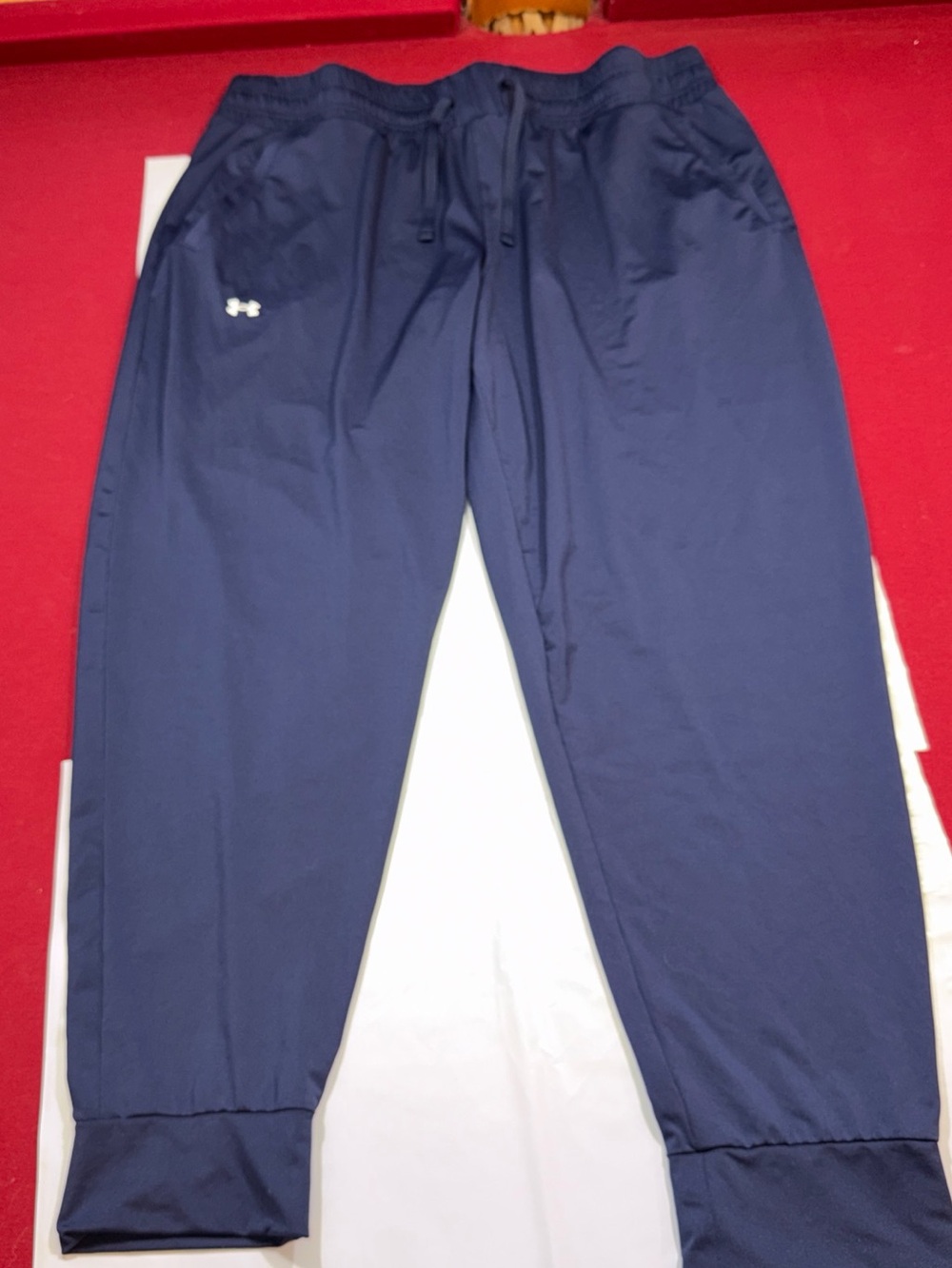 Under Armour Blue Jogger PANTS Stretchy Tie Waist Women’s 2XL Pockets XXL casual